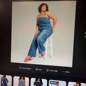 Wild Fable Blue Women Jean tube jumpsuit